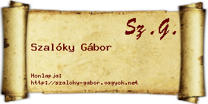 Szalóky Gábor névjegykártya