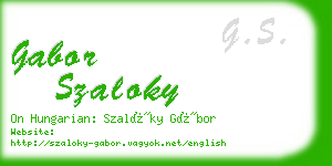 gabor szaloky business card